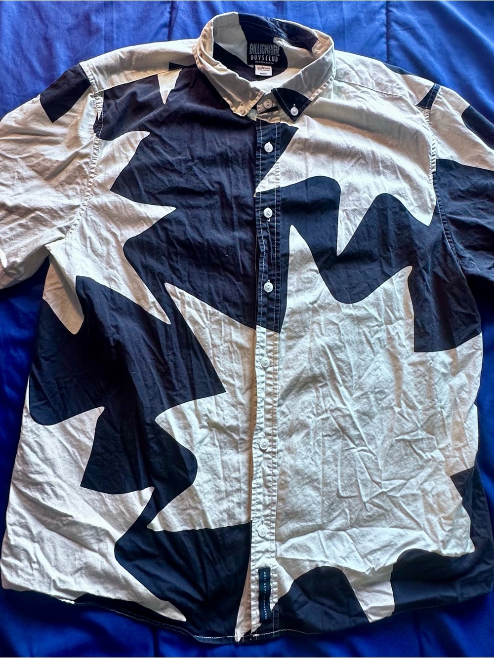 Billionaire Boys Club Large Black & White Graphic Button-Up Shirt
